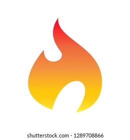 fire symbol. flame vector illustration, perfect used for modern logo and icon