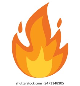 

Fire symbol in flat style,flaming flat design fire emoji vector. isolated fire illustration.
