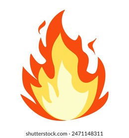 

Fire symbol in flat style,flaming flat design fire emoji vector. isolated fire illustration.