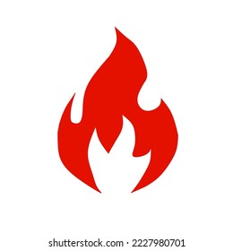 Fire symbol, hot vector illustration