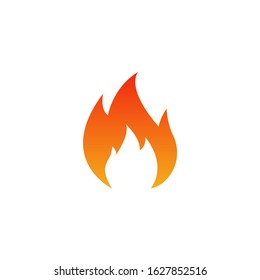 Fire Symbol Isolated Icon White Background Stock Vector (Royalty Free ...