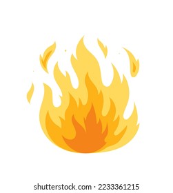 Fire symbol isolated on white background. Fire vector illustration.