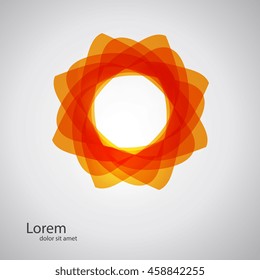 Fire symbol. SPA logo template. Abstract flower.