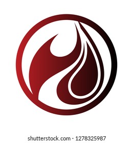 fire symbol with unique character