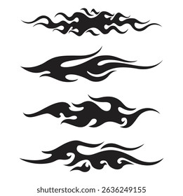 Fire symbol vector art stock flame tattoo illustration nice decoration texture element