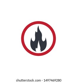 Fire symbol vector icon illustration