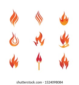 Fire symbol vector icon illustration