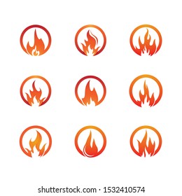 Fire symbol vector icon illustration