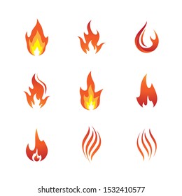 Fire symbol vector icon illustration