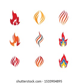 Fire symbol vector icon illustration