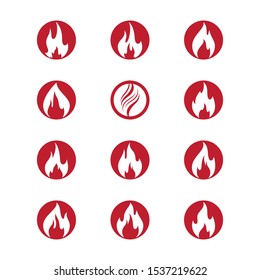 Fire symbol vector icon illustration