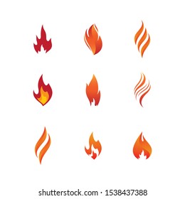 Fire symbol vector icon illustration