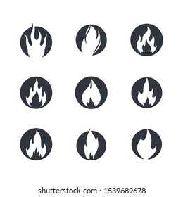 Fire symbol vector icon illustration