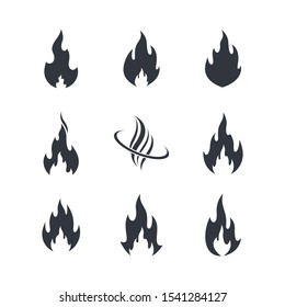 Fire symbol vector icon illustration