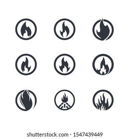 Fire symbol vector icon illustration
