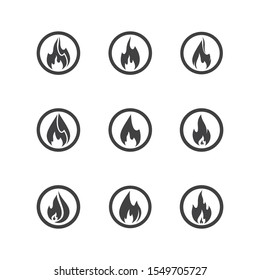 Fire symbol vector icon illustration