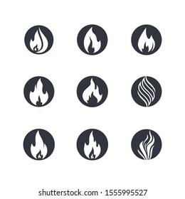Fire symbol vector icon illustration
