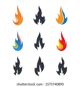 Fire symbol vector icon illustration