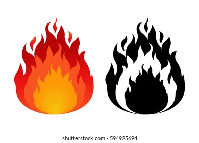 Fire Symbol, Vector Illustration