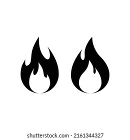 Fire symbol vector. Illustration on white.