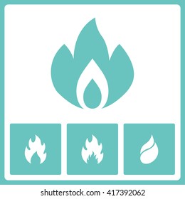 Fire symbol. Web vector graphic. Design collection.
