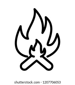 Fire symbolising burnable trash in this pack