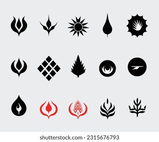 Feuersymbolvektoren von kreativem Gemeingut