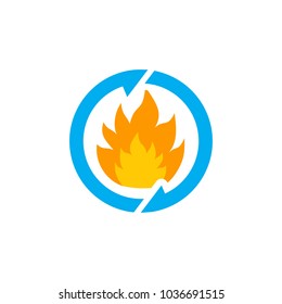 Fire Sync Logo Icon Design