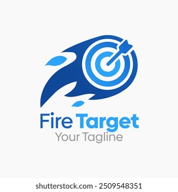 Fire Target Logo Design Template. Good for Business, Agency, Community and Organization