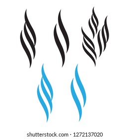 Fire tattoo. Fire flames monochrome tattoo vector set