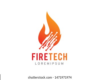 Fire technology logo symbol or icon template