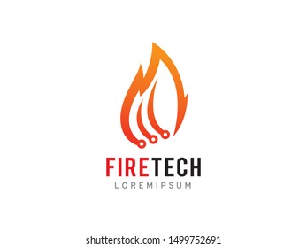 Fire Technology logo symbol or icon template