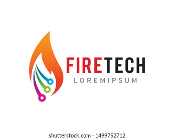 Fire Technology logo symbol or icon template