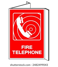 Feuer-Telefon-Symbol-Zeichen, Vektorillustration, Isolieren auf weißem Hintergrund-Etikett. EPS10