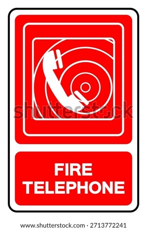 Fire Telephone Symbol Sign, Vector Illustration, Isolate On White Background Label. EPS10
