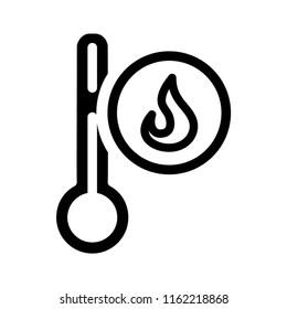 Fire Temperature Icon. Heat, Hot Condition Symbol for Infographic, Design Elements, Websites, Presentation and Application - Vector.