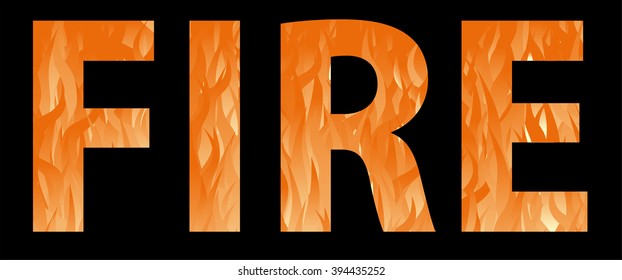 fire text