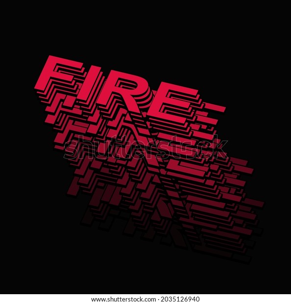 Fire text design isolated, vector illustrator,\
fire sign element