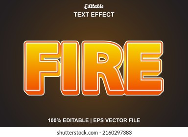 fire text effect with orange color for brand