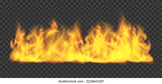 Fire texture. Flame pattern for fireplace isolated on transparent background. vector illustration