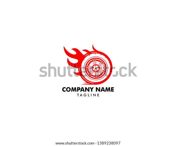Fire Tire Logo Template\
Design Vector