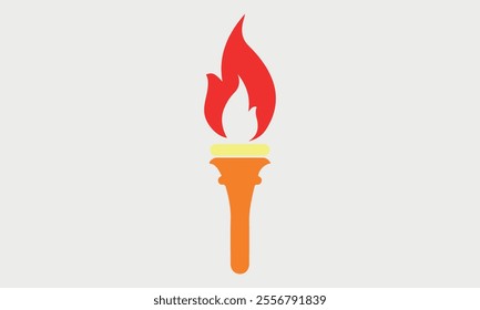 A fire torch art vector illustration art silhouette design