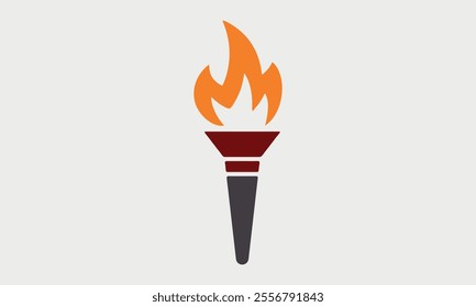 A fire torch art vector illustration art silhouette design