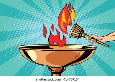Fire torch bowl of fire