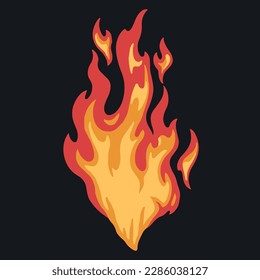 Fire torch colorful simple emblem for decorations of advertising materials and sites with web applications vector illustration