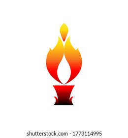 Ilustración del diseño de la llama de la antorcha contra incendios