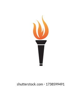 Fire torch graphic design template vector isolated illustration
