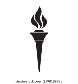 fire torch icon illustration design template