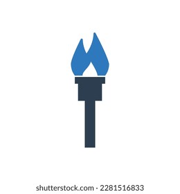 Fire torch Icon Sign Symbol