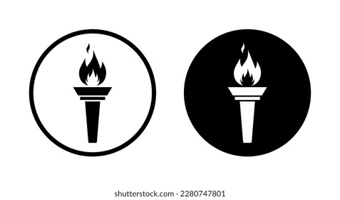 Fire torch icon vector in trendy style